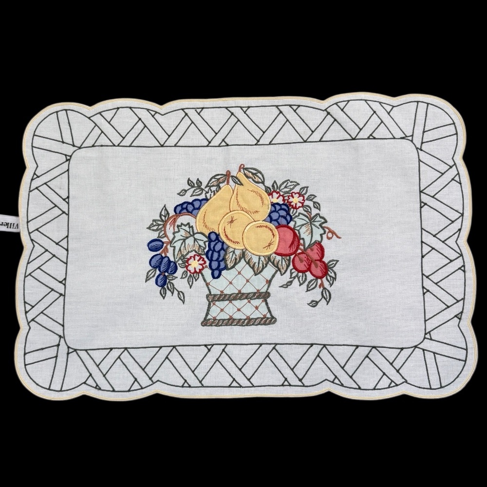 VILLEROY & BOCH Embroidered Fruit Basket Placemats